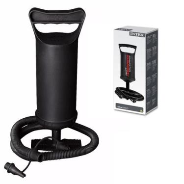 Imagem de Bomba manual de inflar intex custo benefício, Preto