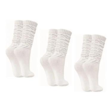 Imagem de 3 Pares de Meia Aeróbica Feminina Trifil T07048, Branco, 35 - 38