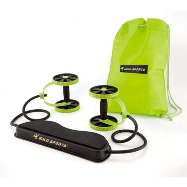 Imagem de Roda para exercício abdominal com  elástico Gold Sports Revoflex Extre