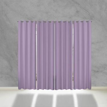 Imagem de Cortina Blackout de PVC 5,60m x 2,30m Lilas Corta Luz - Feffo Cortinas