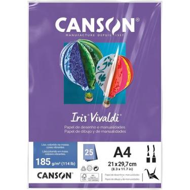 Imagem de Pct Papel Iris Vivaldi 25fls A4 185gr Canson Escolha a Cor, VIOLETA