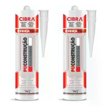 Imagem de 02 Cola Cibra Selante Poliuretanopu Construção 400g Branco - Cibra Sel