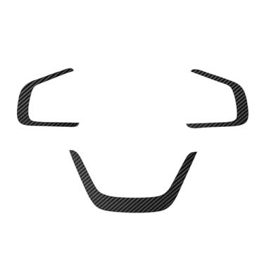 Imagem de MUXEE 3 peças de adesivos internos de decoração de cobertura de volante para Kia Forte Cerato K3 2019 2020 2021 2022 2023 2024 - acessórios interiores esportivos de fibra de carbono ABS (não serve