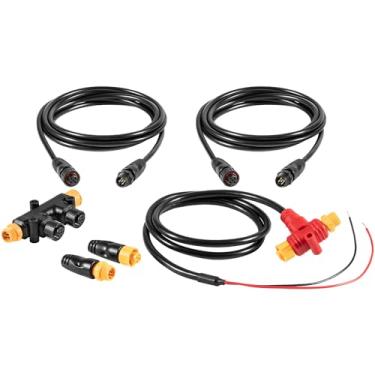 Imagem de Kit de iniciação de dispositivo duplo NMEA 2000 para processar rede NEMA 2K para Lowrance Simrad Garmin, fornece melhor confiabilidade de rede, inclui cabos de backbone, cabos suspensos e terminadores