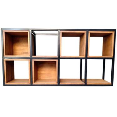 Imagem de Nicho para Parede Estilo Industrial - Estrutura de Ferro e Com Nichos 