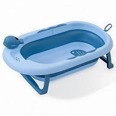 Imagem de Banheira Portátil Com Capacidade Para 35 Litros De Água - Tibaby, Azul