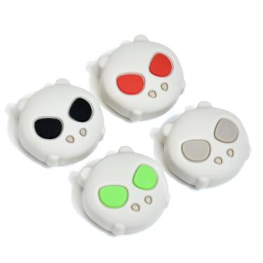 Imagem de DLseego Design de tampas de aperto de polegar para Switch/Switch Lite/Switch OLED, silicone macio Joycon controle analógico capas protetoras antiderrapantes 4 peças botão Joy Con Joystick Caps