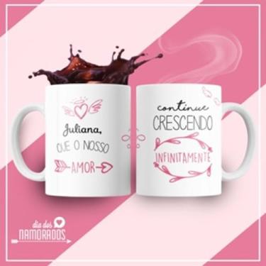 Imagem de Caneca Xícara Dia Dos Namorados Frase Personalizada Com Nome Casal Noi