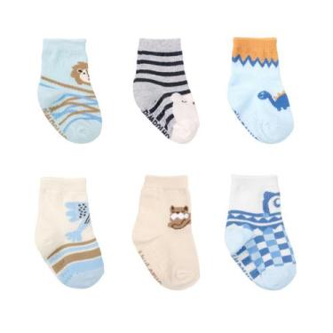 Imagem de Kit de Meia 3 Pares Infantil Masculina Pimpolho Tam 16 a 20, Colorido,