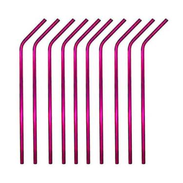 Imagem de Kit 50 canudos de inox curvos  - CAN.U.DO, Roxo