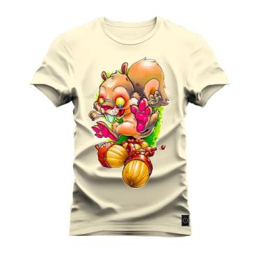 Imagem de Camiseta Plus Size Algodão Premium T-Shirt Coelho Pata Rosa - Nexstar,