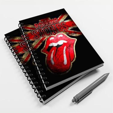 Imagem de Caderno Universitário 200 fls 10 Mat Rock Rolling Stones - Premium