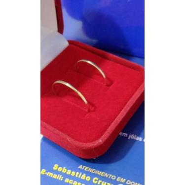Imagem de Alianças 2 mm Alianças Noivado e Casamento Ouro 18 Kilates Alianças Fi