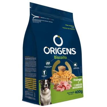 Imagem de Origens biscoito adulto frango 7 graos 400g, Azul, 400