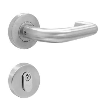 Imagem de Fechadura 517 Externa St2 Escovada 55mm La Fonte Cilindro Zamack - Laf