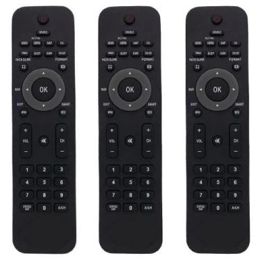 Imagem de Kit 3 Controle Remoto P/ Tv Philips 32pfl3403/78 - 32pfl5403/78 - LELO