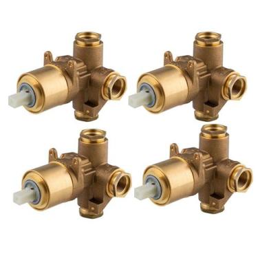 Imagem de Kit Misturador Base Monocomando Banheira/Chuveiro Alta Pressão 1/2 e 3