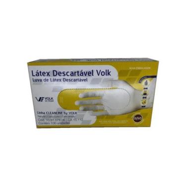 Imagem de Luva de Látex Descartável Com Amido M 100 Unidades - Volk