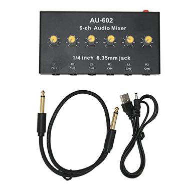 Imagem de Mini Mixer de Som Com 6 Canais Mono e 3 Canais Estéreo, Mixer de Linha de Baixo Ruído para Teclado de Guitarra e Microfone, Fácil de Controlar, Multiaplicação, Estável e Prático,
