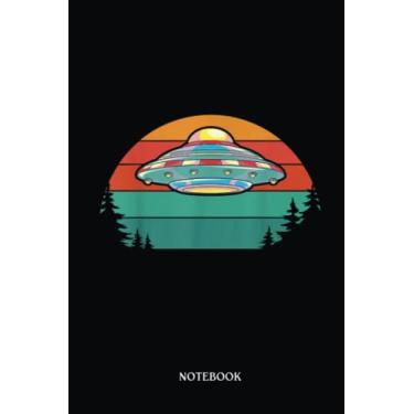 Imagem de Alien Notebook: Extraterrestrial Alien Unidentified Flying Object Retro Ufo | Alien Journal, Lined Journal Ufo, Ufo Journal, Lined Journal Alien, Size 6 X 9", 120 Pages.