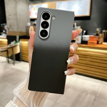Imagem de Capa de telefone ultrafina fosca gradiente para PC para Samsung Z Fold 6 5 4 5G Fold6 ZFold6 Skin Feel Frosted Shockproof Protection Cover, cinza preto, para Galaxy Z Fold 6