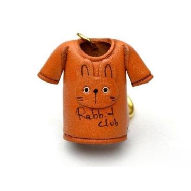 Imagem de Camiseta Coelho Chaveiro de Couro 3D (G) VANCA CRAFT-Pingente de Chaveiro Colecionável Feita no Japão