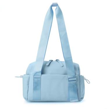 Imagem de Didida Pequena bolsa de ginástica para mulheres e meninas, mini bolsa de ginástica à prova d'água com compartimento molhado, bolsa pequena para treino, esportes, viagens, fim de semana, Preto