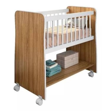 Imagem de Mini Berço Moises com Grades Fixas e Colchão - Bebe Completo, Nature