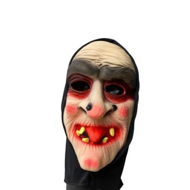 Imagem de Fantasia Máscara Bruxa com Lingua para fora Nariguda Terror - Blook