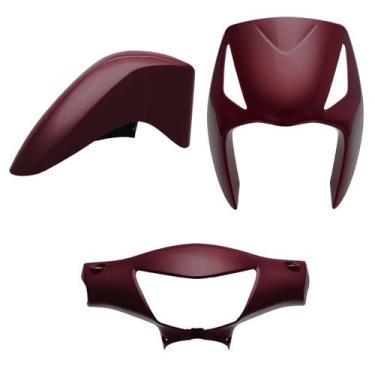 Imagem de Kit Carenagem Moto Honda Biz 125 2006 a 2010 3 Peças Cromo Forte Subst
