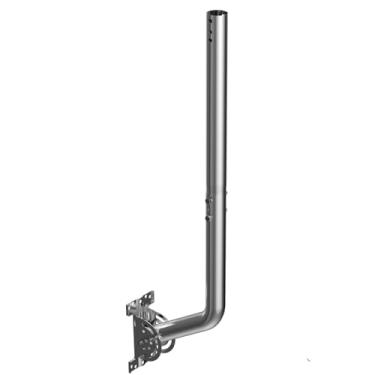 Imagem de eoqo Suporte De Antena De Tv Ajustável Universal, Mastro De Aço Inoxidável Sólido À Prova De Ferrugem Em Tubo J (Poste De 1,38'' X 24'') Para Parede Longa, Telhado, Beirado, Suporte De Montagem De P