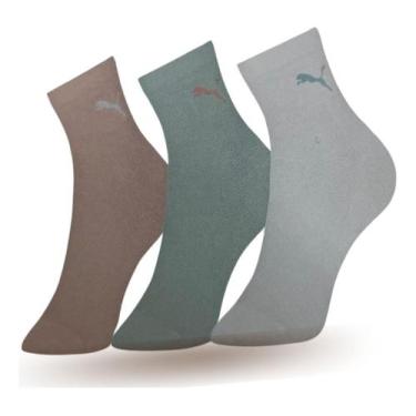 Imagem de Kit Com 6 Pares De Meias Cano Médio Algodão Esporte Sport Feminino - S