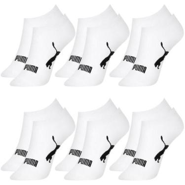 Imagem de Kit com 6 Pares de Meias Adulto Puma Modelo Sapatilha Calcanhar Verdad