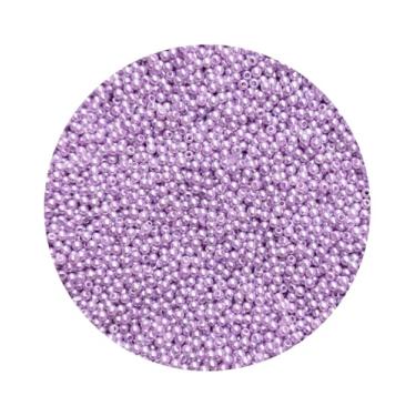 Imagem de Mini Miçanga Pérola 3mm 50g Aprox 5000 Missangas Bijuteria Artesanato (Lilás)