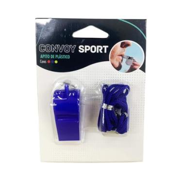 Imagem de Apito Juiz Futebol Árbitro Som Alto Com Cordão - Azul