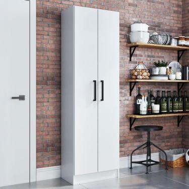Imagem de Armário Multiuso Milano 2 Portas 5 Prateleiras Branco - Irm Móveis, Br