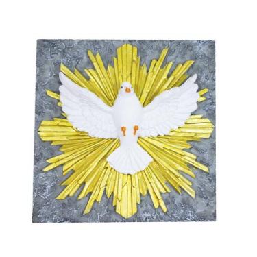 Imagem de Quadro Espírito Santo 11X11cm Enfeite Resina - tasco