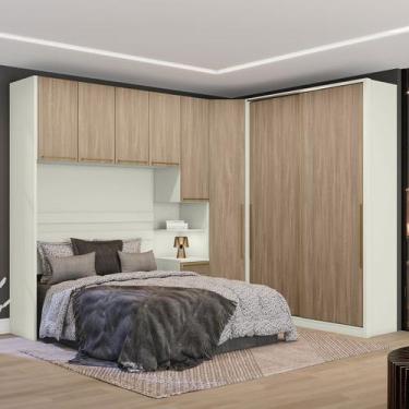 Imagem de Guarda-Roupa Casal Modulado Seletto 8 Portas 6 Gavetas Me24 Areia/Jequ