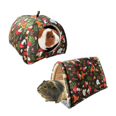 Imagem de Conjunto de brinquedos de esconderijo e túnel de porquinho-da-índia - barraca de pelúcia para animais pequenos com base antiderrapante e roupa de cama de lã quente para camundongos, chinchilas