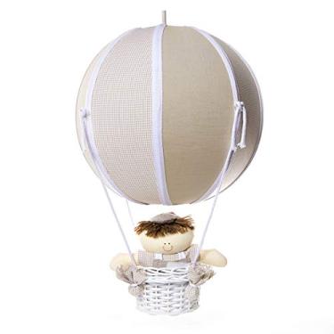 Imagem de Potinho de Mel Lustre Balão Bolinha, Bege, 27 cm