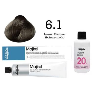 Imagem de Coloração Majirel 6.1 Louro Escuro Acinzentado + Emulsão Oxi 20 Vol. 7