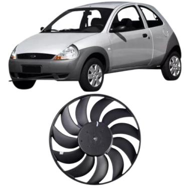 Imagem de Motor Ventilador Radiador Ka Courier Fiesta 1.0 1.6 Zetec Rocam 11 Pas 345mm 300W 698499 4Ev012B