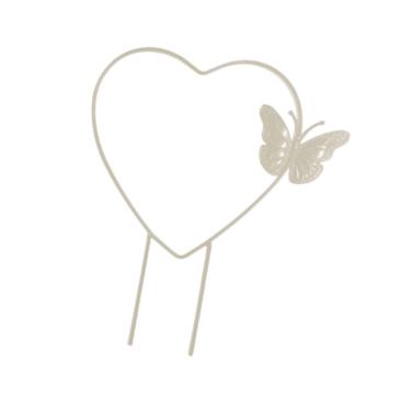 Imagem de IEUDNS Trellis de planta em forma de coração, pequenos treliças de jardim, decorativos, resistentes para escalar plantas de casa externo para a de flor, Branco