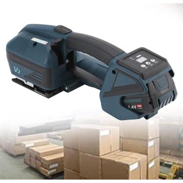 Imagem de Enfardadeiras Elétricas Enfardadeiras Portáteis 2 * 4000mah Bateria Operada Ferramenta De Enfardamento A Quente Automática Maca E Cortador 3 Em 1 Enfardadeiras Leves, 1Battery