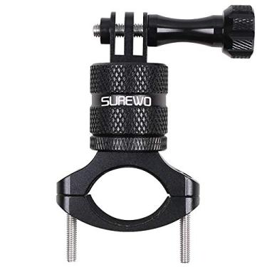 Imagem de SUREWO Suporte de bicicleta para câmeras de ação, suporte de guidão de alumínio compatível com GoPro Hero 13/12/11/10/9/8/7/6/5 preto, GoPro Max, DJI Osmo Action 5/4/3/2, Crosstour e mais