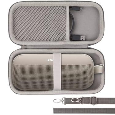 Imagem de Lebakort Capa rígida compatível com alto-falante portátil Bose SoundLink Flex 2ª geração/Bose SoundLink Flex Bluetooth, capa Sandstone