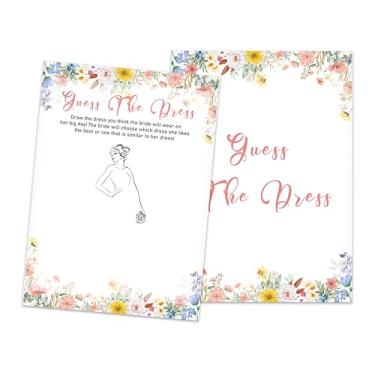 Imagem de Ycyfckdr Bridal Shower Games, Wedding Shower Game Cards, Wildflower Bridal Party Decorations Supplies, Engagement Bachelorette Games for 25 Guests, Wedding Game for Reception -A08