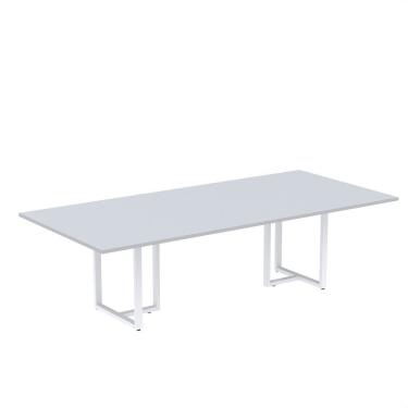Imagem de Mesa De Reunião Retangular 200x90cm Mr2000p25tub Cinza/branco