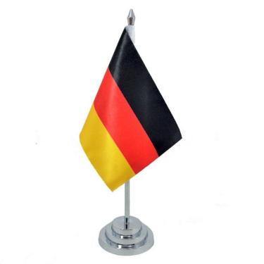 Imagem de Bandeira Mesa Dupla Face Alemanha Mastro 29 Cm Alt