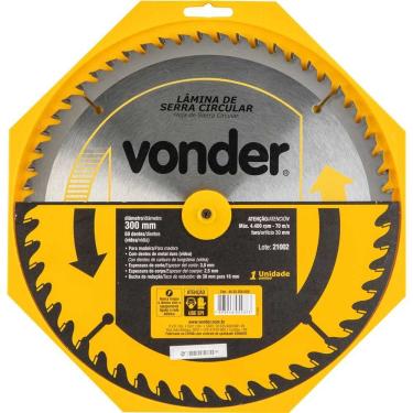 Imagem de Lamina Serra Circ Vídea 300x30x3,8mm 60d 4400rpm Mad Vonder